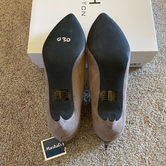HALSTON Taupe Suede Booties - Picture 5 of 8